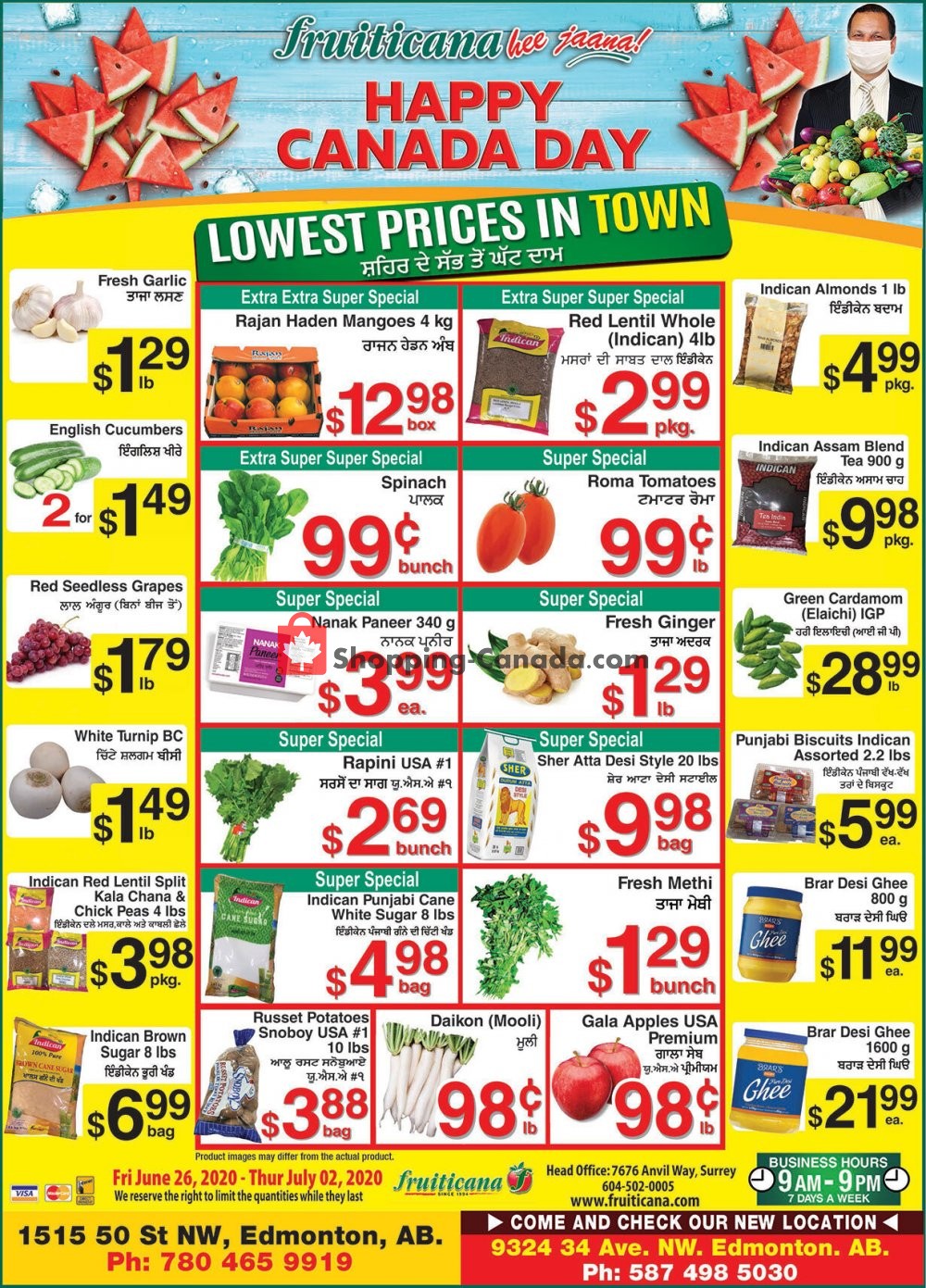 Fruiticana flyer from Friday June 26, 2020 to Thursday July 2, 2020 - page 1