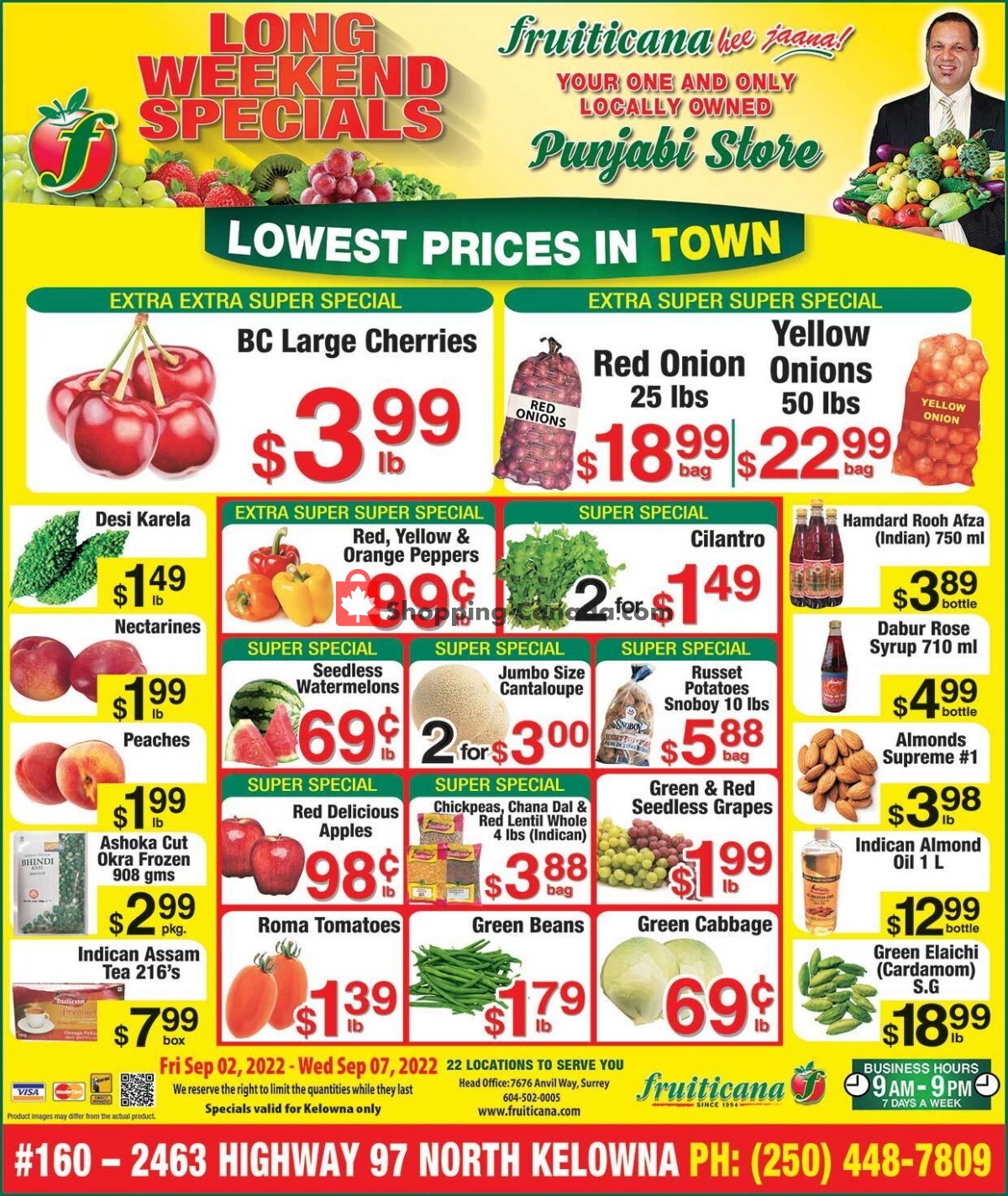 Fruiticana Canada, flyer (Lowest Prices Kelowna) September 2