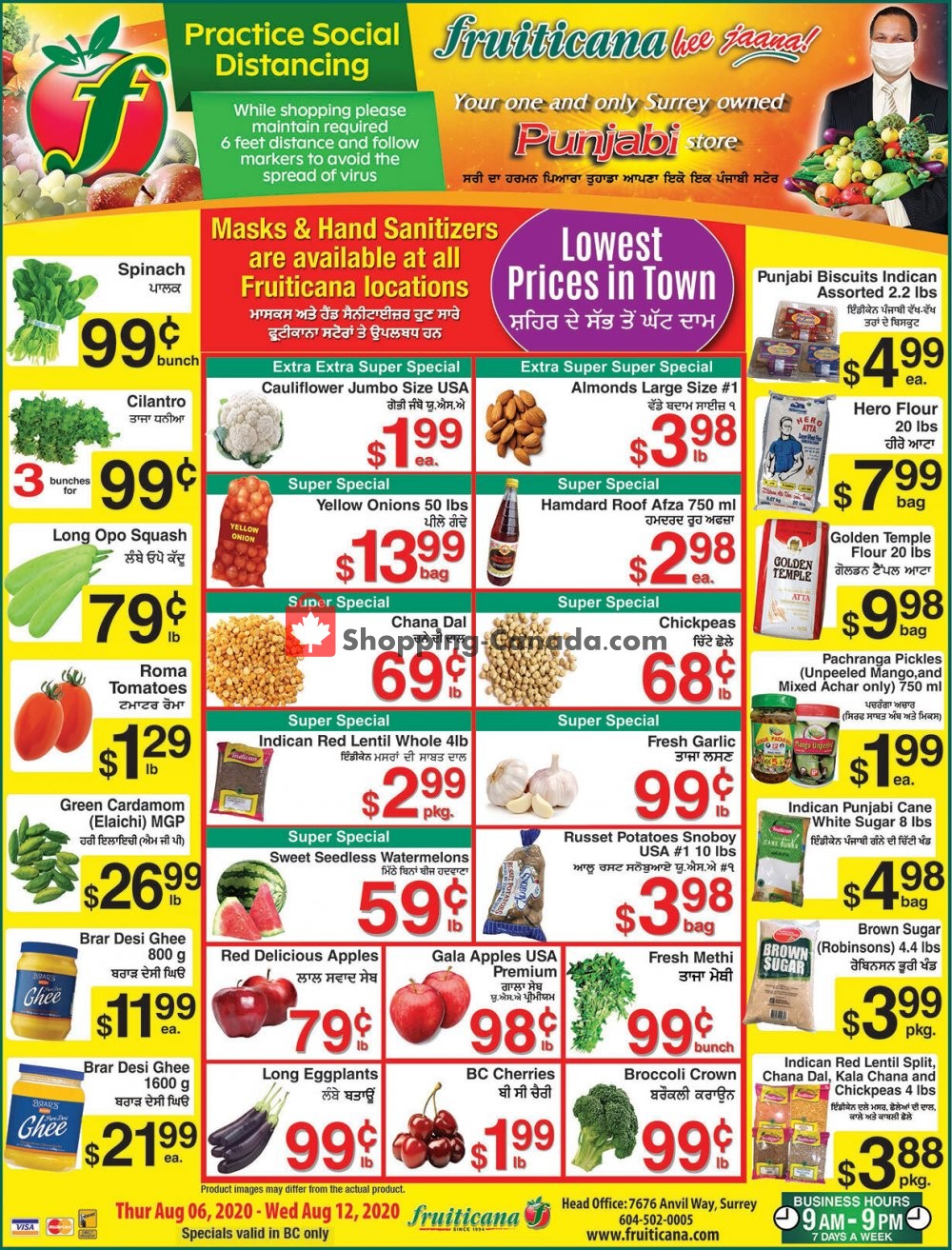 Fruiticana flyer from Thursday August 6, 2020 to Wednesday August 12, 2020 - page 1