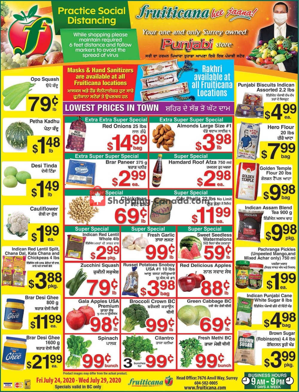 Fruiticana flyer from Friday July 24, 2020 to Wednesday July 29, 2020 - page 1