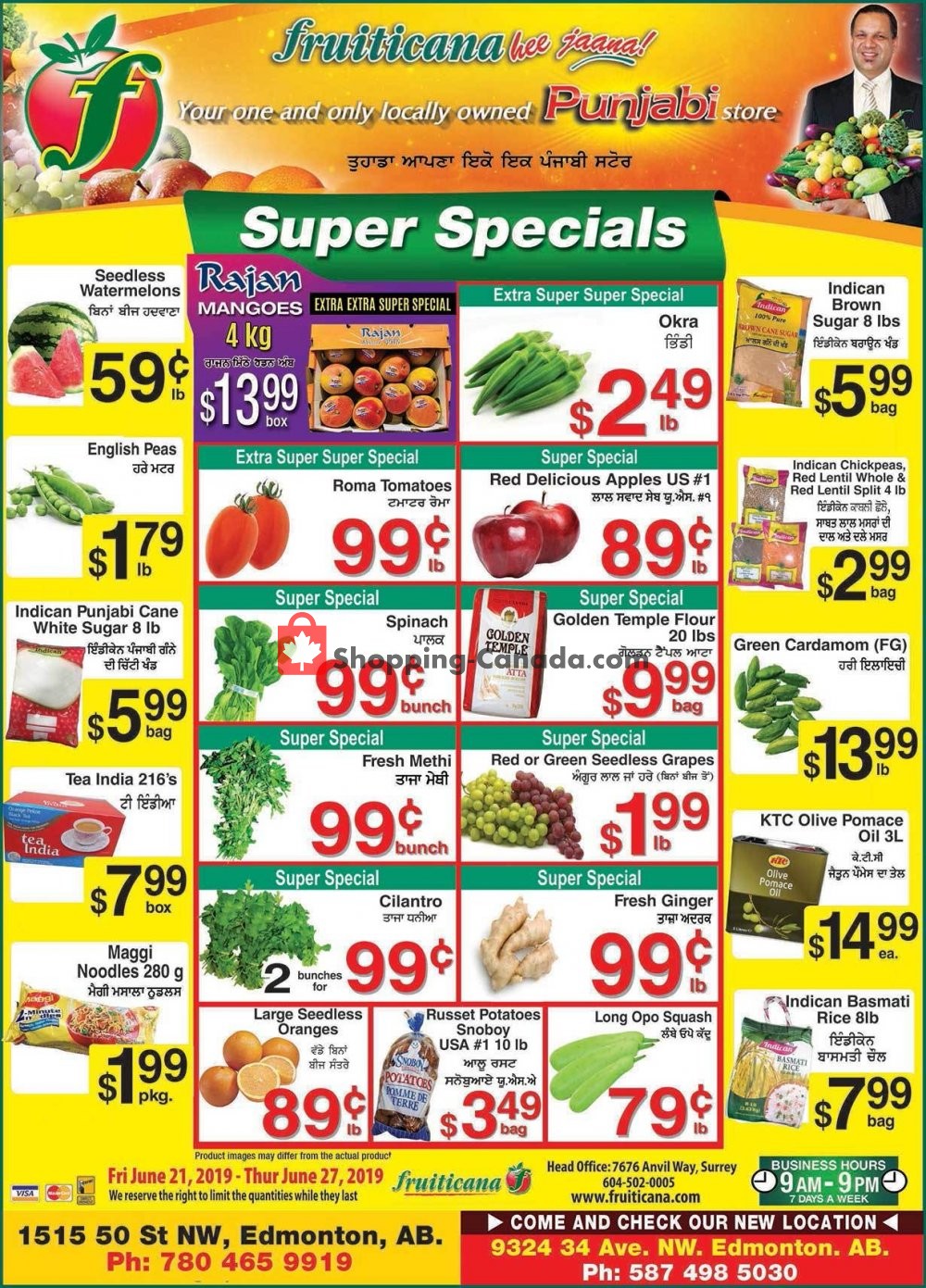 Fruiticana flyer from Friday June 21, 2019 to Thursday June 27, 2019 - page 1