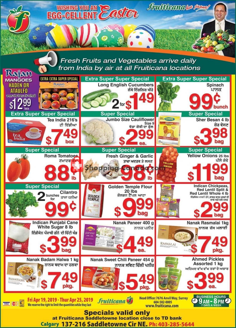Fruiticana flyer from Friday April 19, 2019 to Thursday April 25, 2019 - page 1