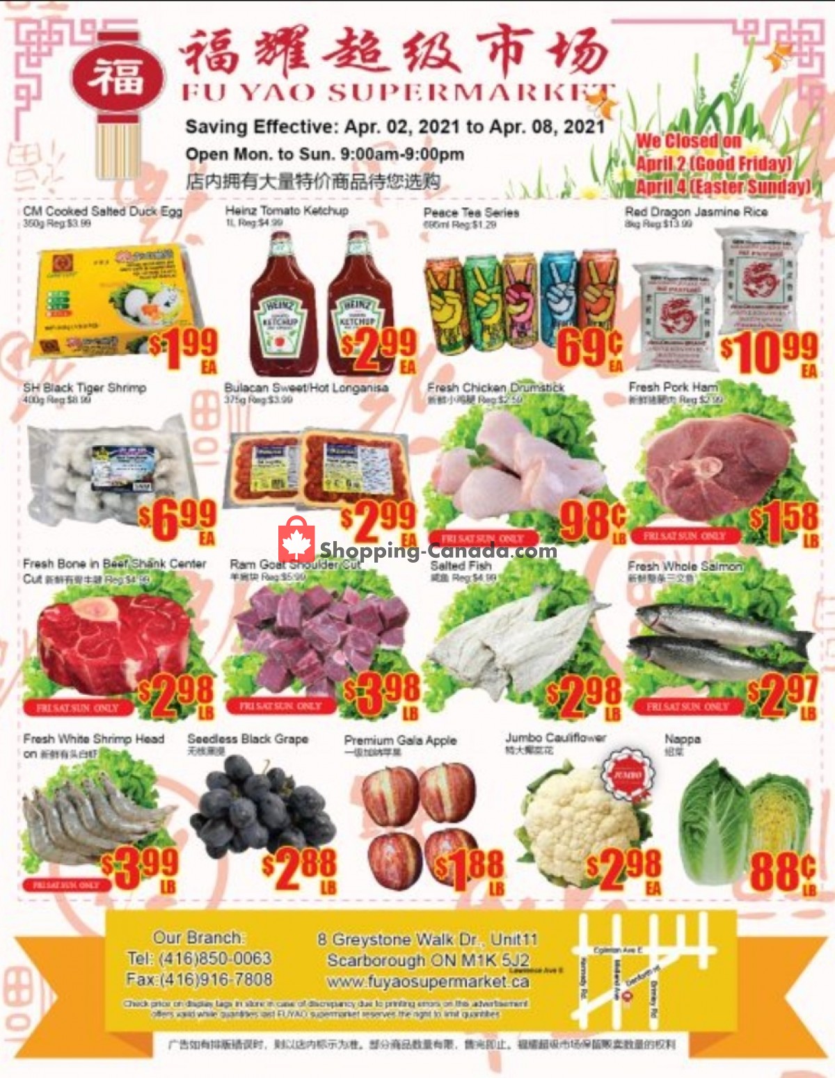 Fu Yao Supermarket flyer from Friday April 2, 2021 to Thursday April 8, 2021 - page 1