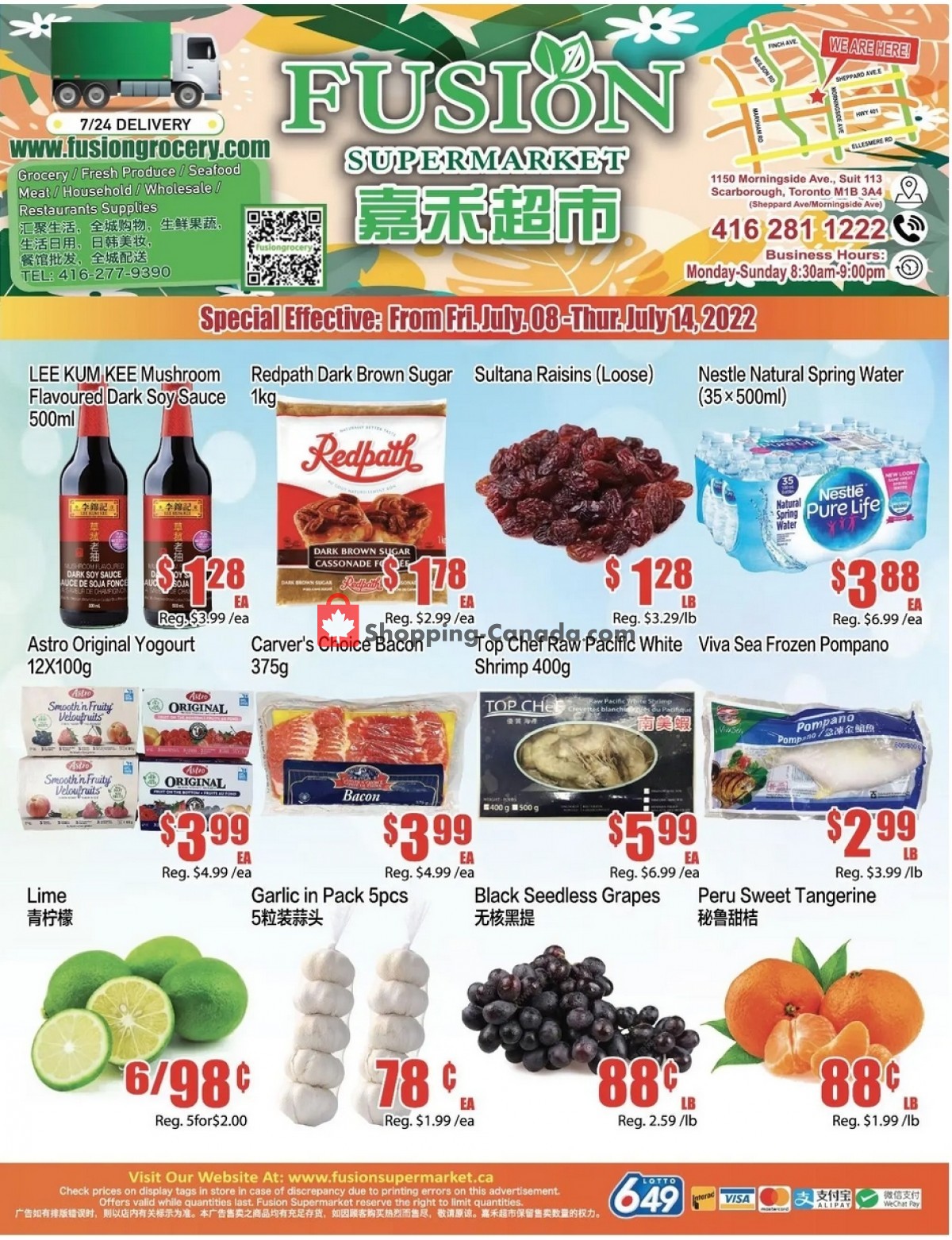 Fusion Grocery Canada, flyer (Amazing Deals) July 8 July 14, 2022