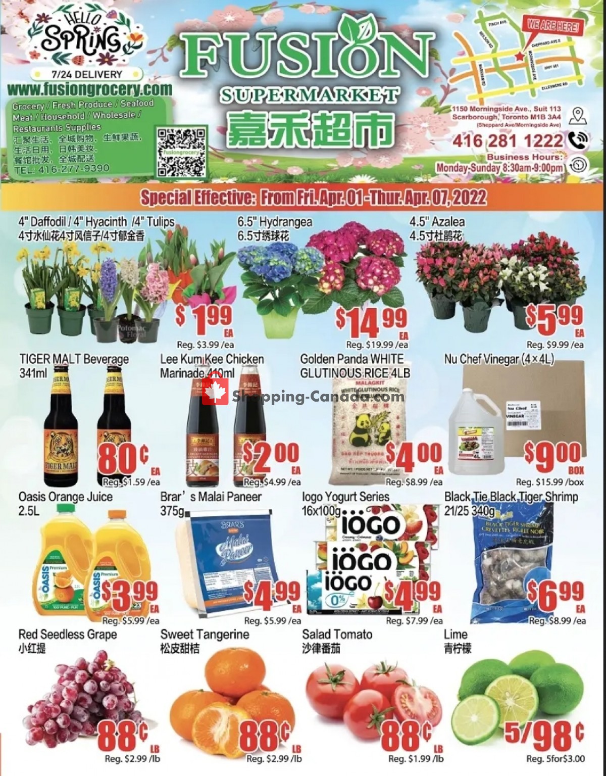 Fusion Grocery Canada, flyer (Hot Offers) April 1 April 7, 2022