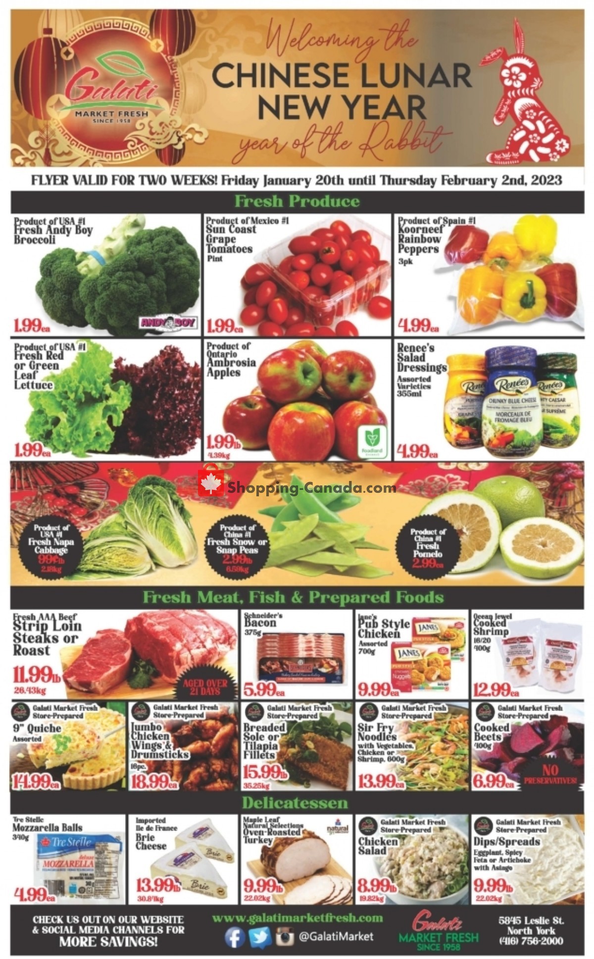 Galati Market Fresh flyer from Friday January 20, 2023 to Thursday February 2, 2023 - page 1