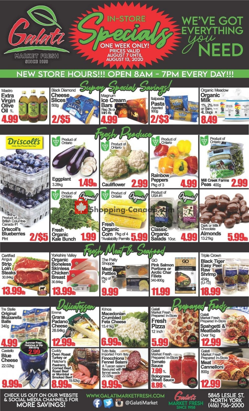 Galati Market Fresh flyer from Friday August 7, 2020 to Thursday August 13, 2020 - page 1