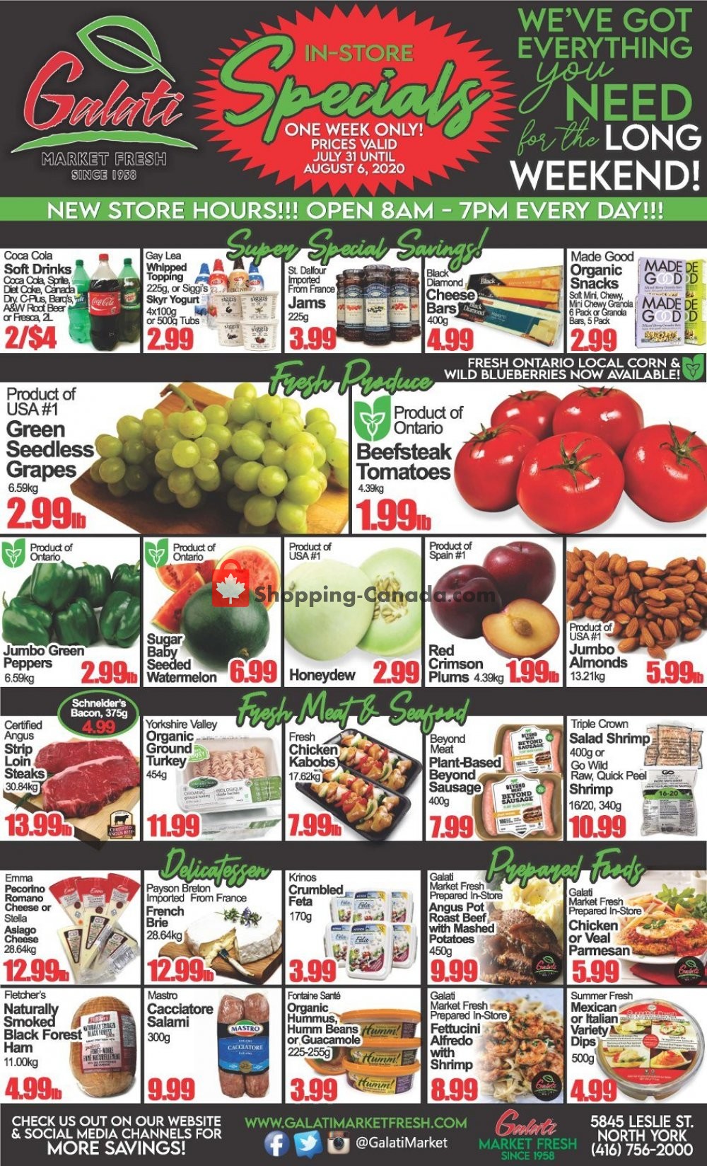 Galati Market Fresh flyer from Friday July 31, 2020 to Thursday August 6, 2020 - page 1