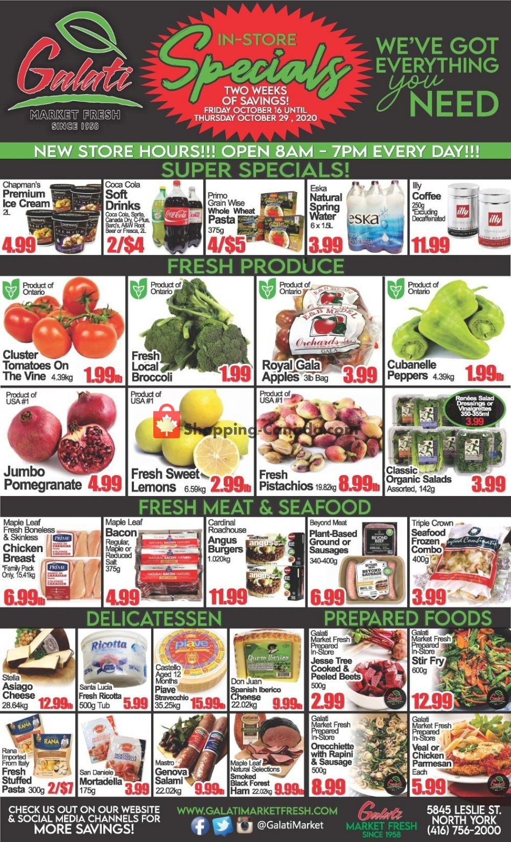 Galati Market Fresh flyer from Friday October 16, 2020 to Thursday October 29, 2020 - page 1