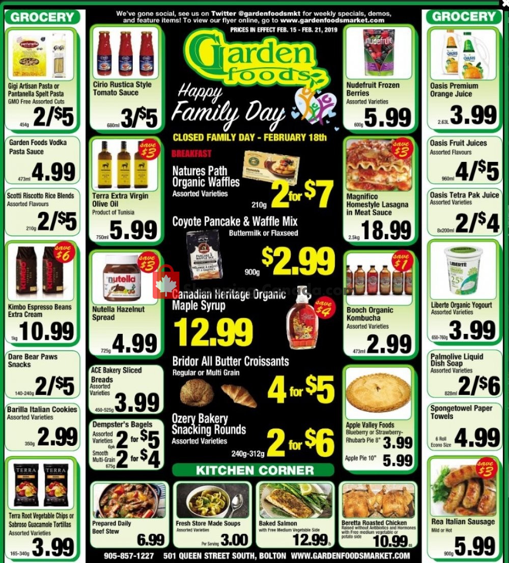Garden Foods flyer from Friday February 15, 2019 to Thursday February 21, 2019 - page 1