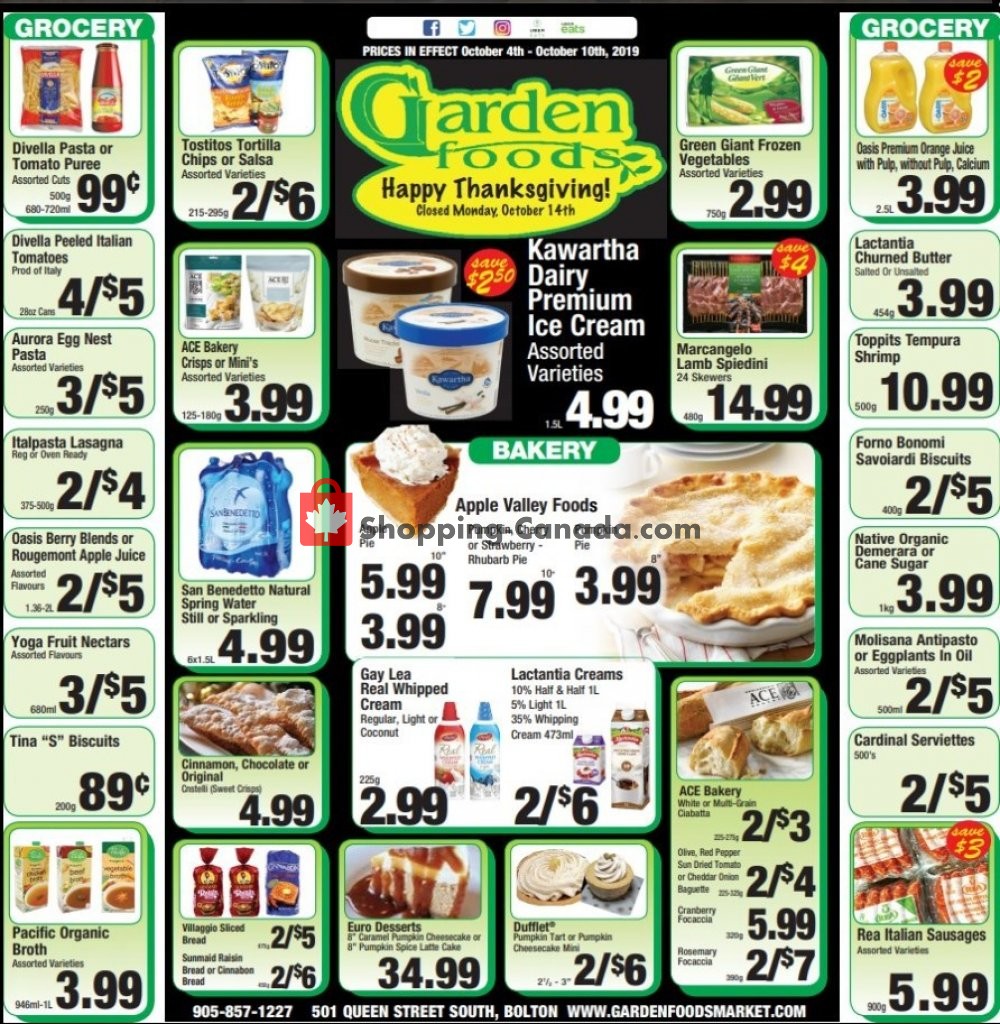 Garden Foods flyer from Friday October 4, 2019 to Thursday October 10, 2019 - page 1