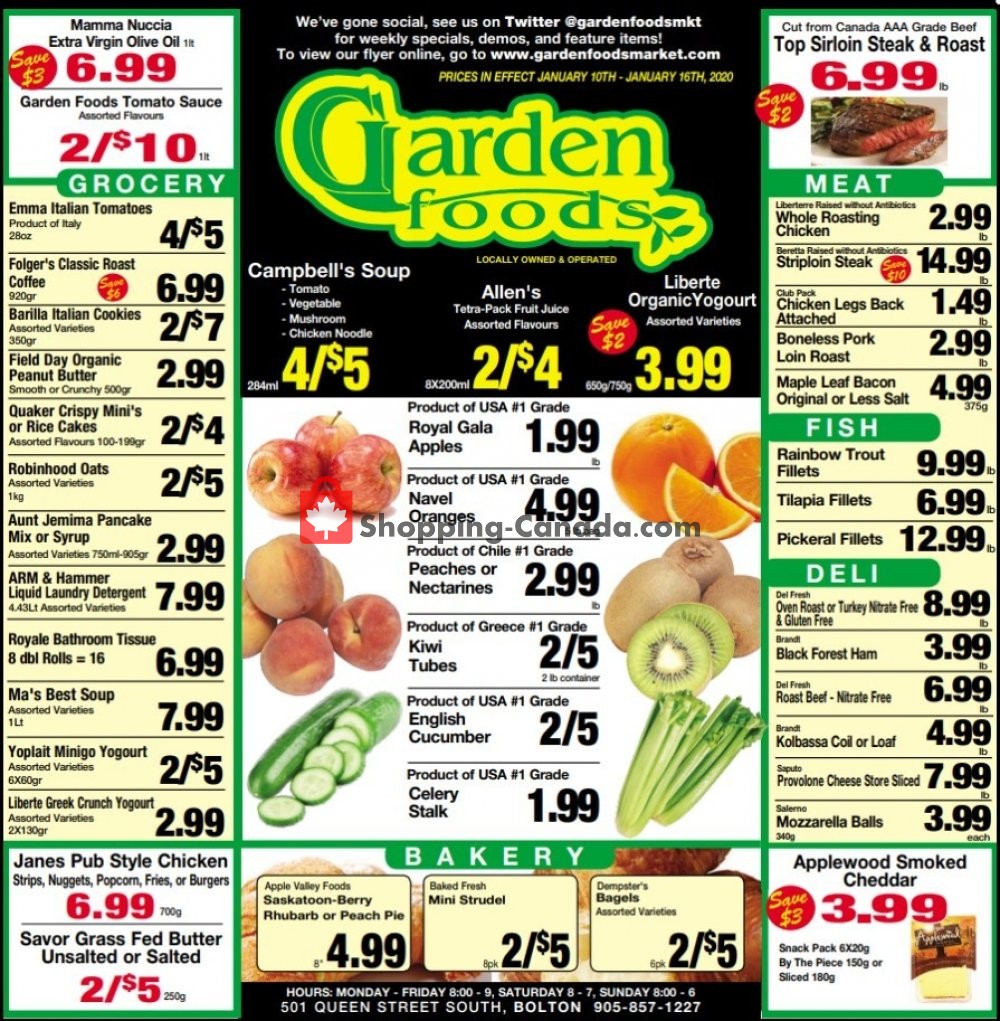 Garden Foods flyer from Friday January 10, 2020 to Thursday January 16, 2020 - page 1
