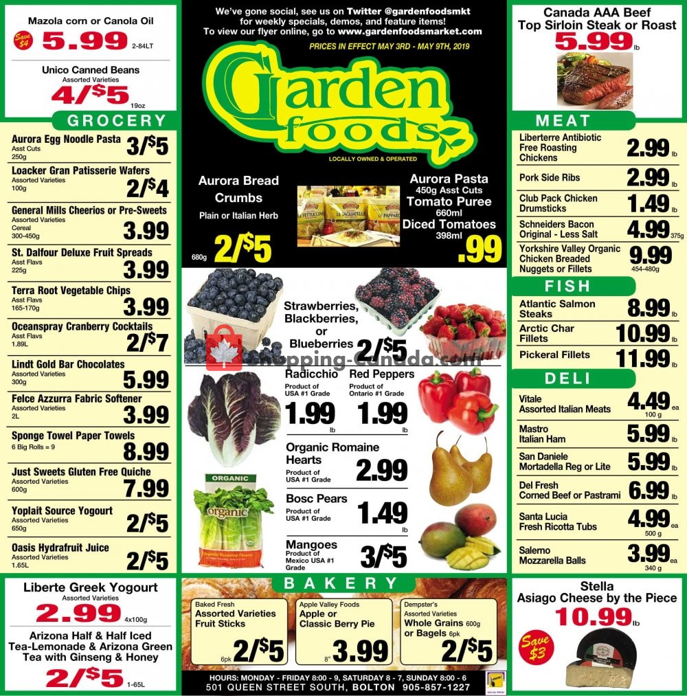Garden Foods flyer from Friday May 3, 2019 to Thursday May 9, 2019 - page 1