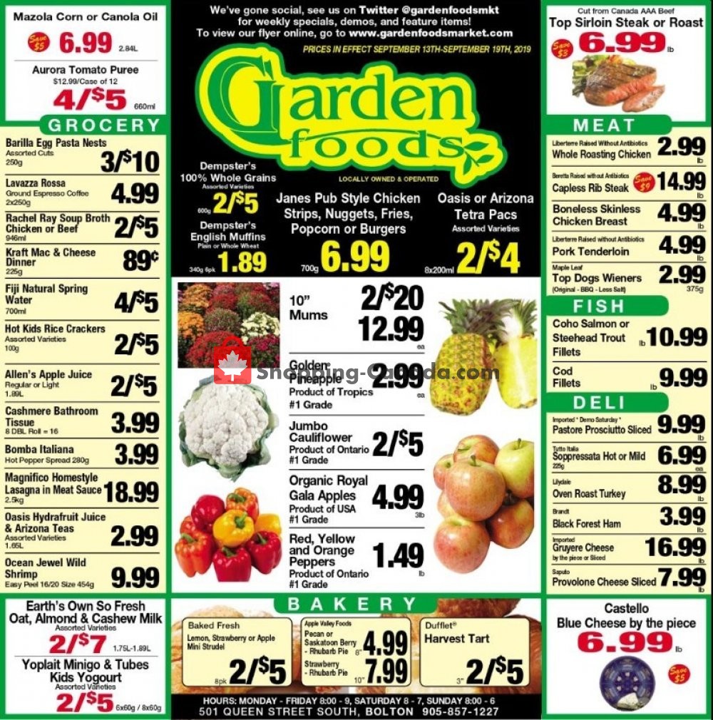 Garden Foods flyer from Friday September 13, 2019 to Thursday September 19, 2019 - page 1
