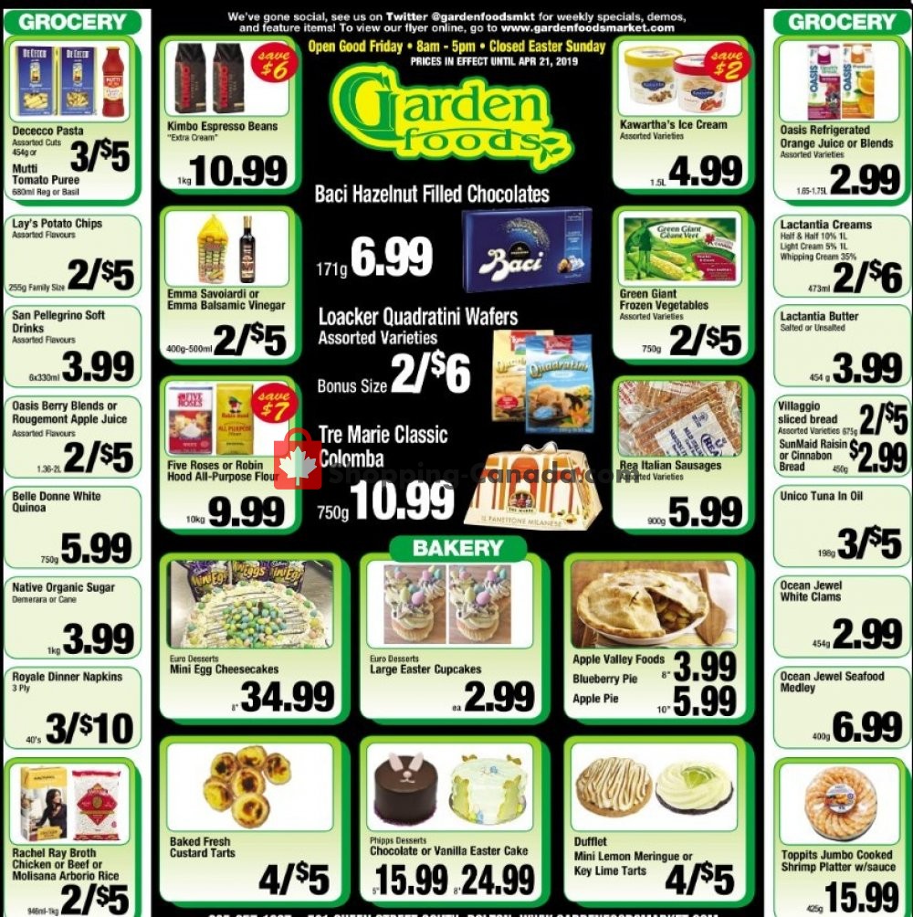 Garden Foods flyer from Friday April 19, 2019 to Sunday April 21, 2019 - page 1