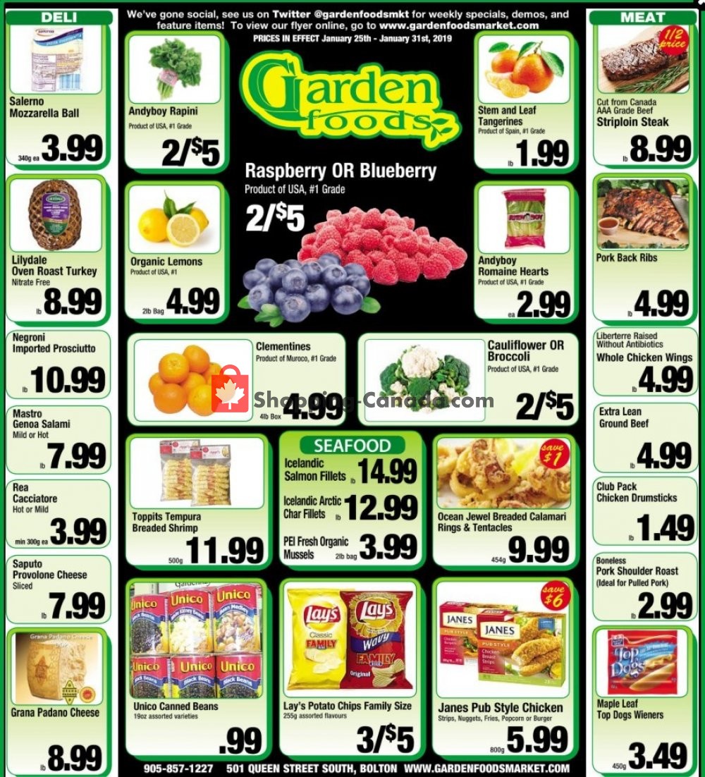 Garden Foods flyer from Friday January 25, 2019 to Thursday January 31, 2019 - page 1
