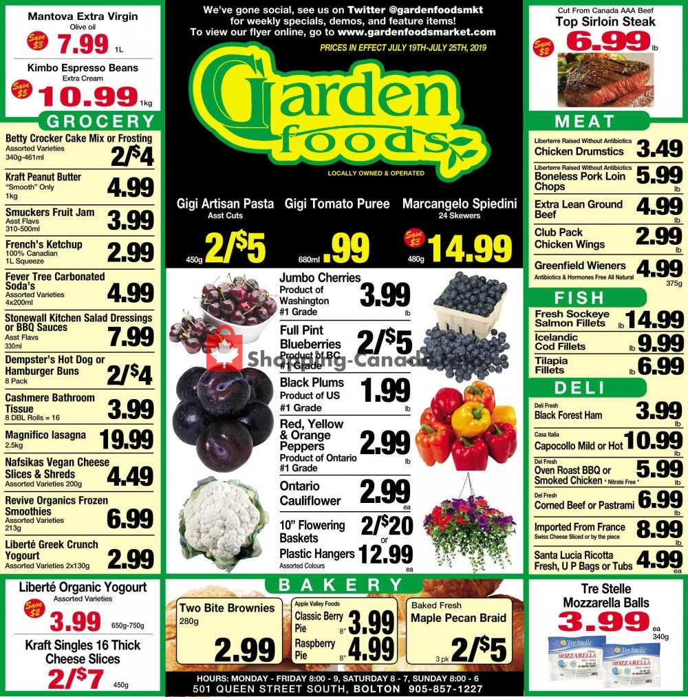 Garden Foods flyer from Friday July 19, 2019 to Thursday July 25, 2019 - page 1