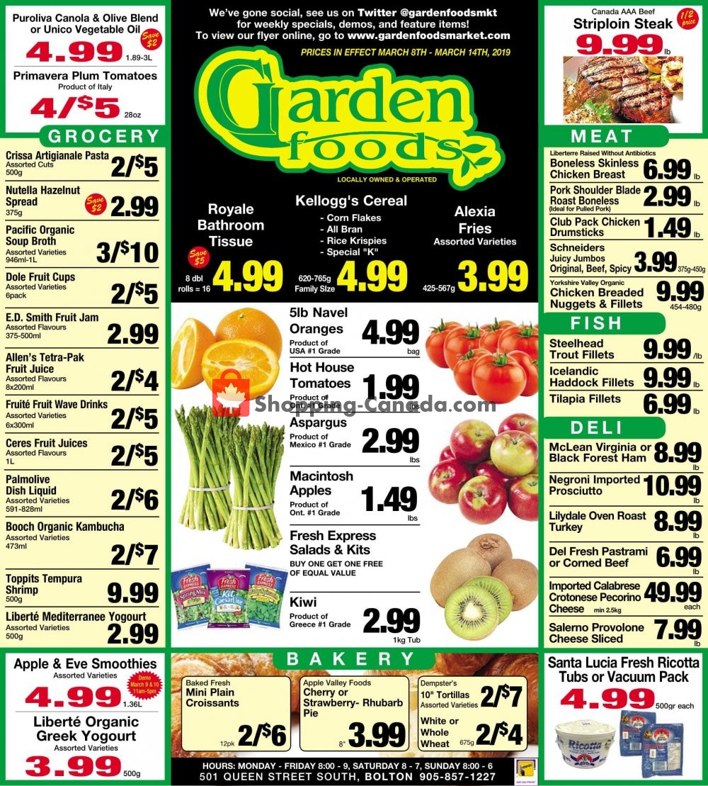 Garden Foods flyer from Friday March 8, 2019 to Thursday March 14, 2019 - page 1