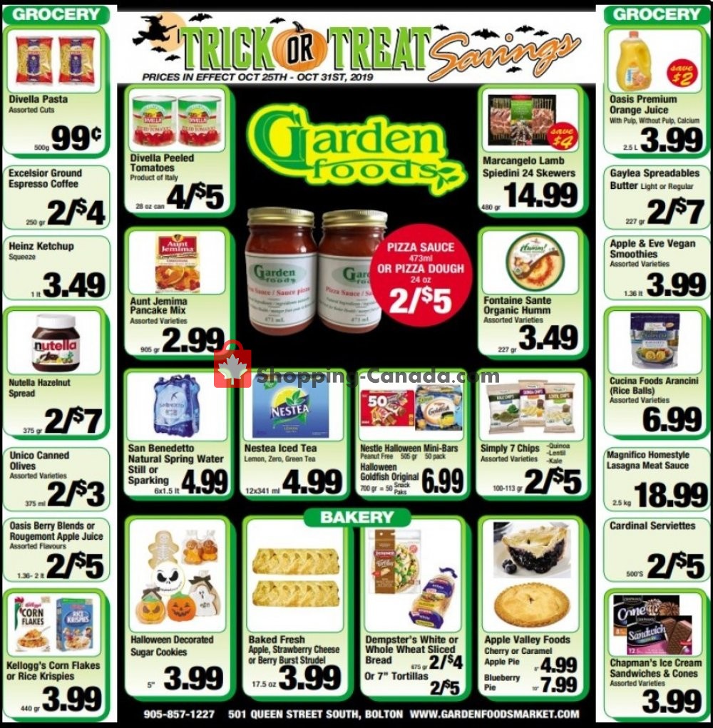 Garden Foods flyer from Friday October 25, 2019 to Thursday October 31, 2019 - page 1