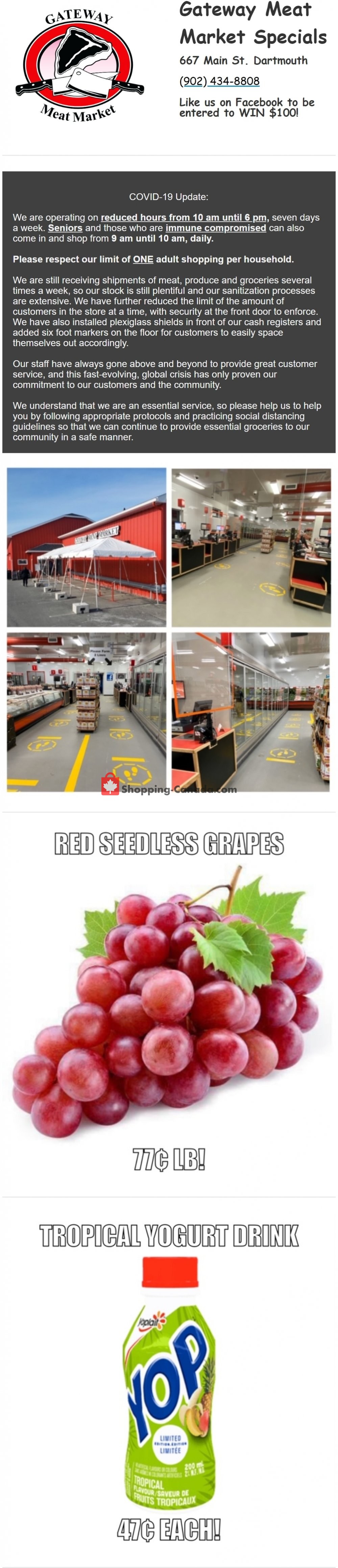 Gateway Meat Market flyer from Thursday April 30, 2020 to Wednesday May 6, 2020 - page 1