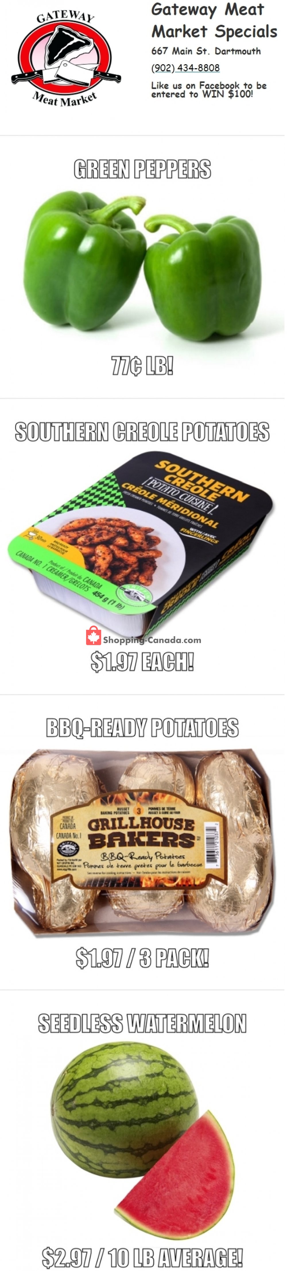 Gateway Meat Market flyer from Thursday August 6, 2020 to Wednesday August 12, 2020 - page 1
