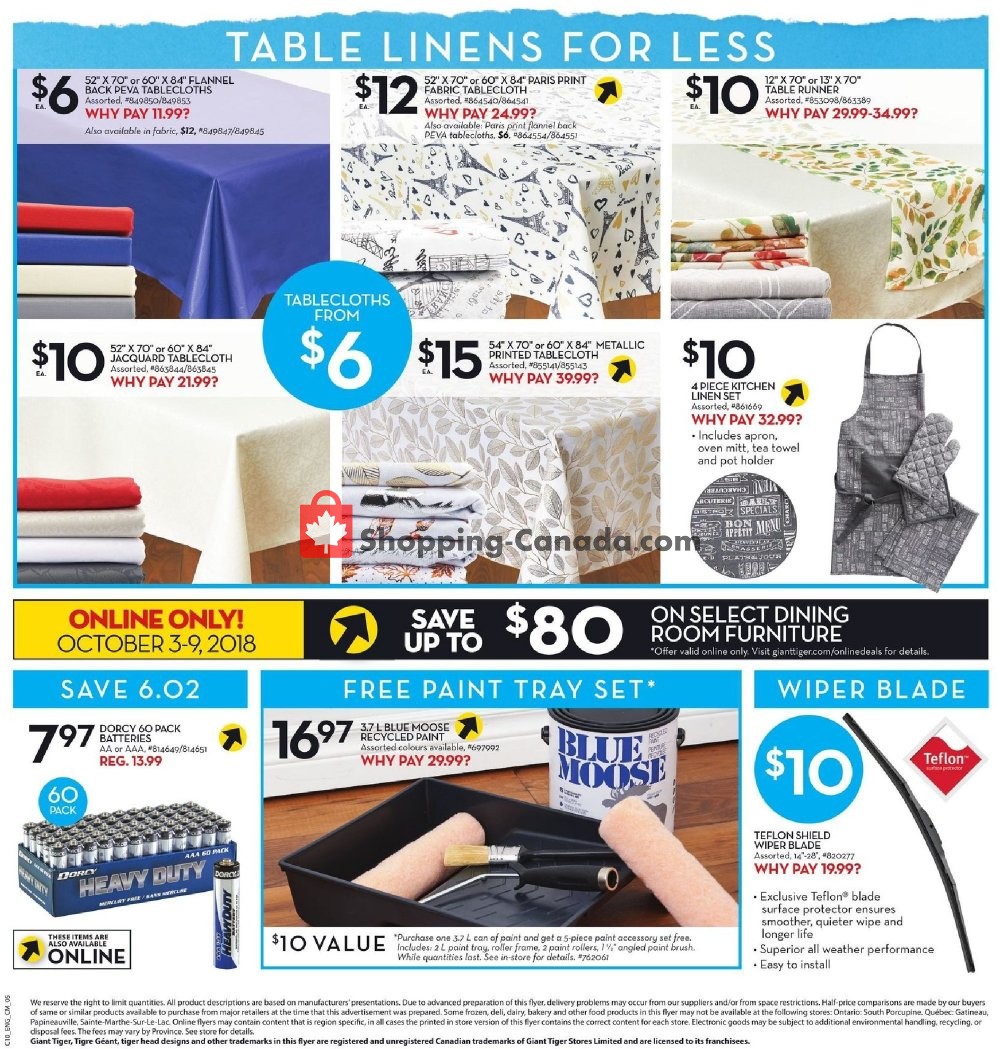 Giant Tiger flyer from Wednesday October 3, 2018 to Tuesday October 9, 2018 - page 11