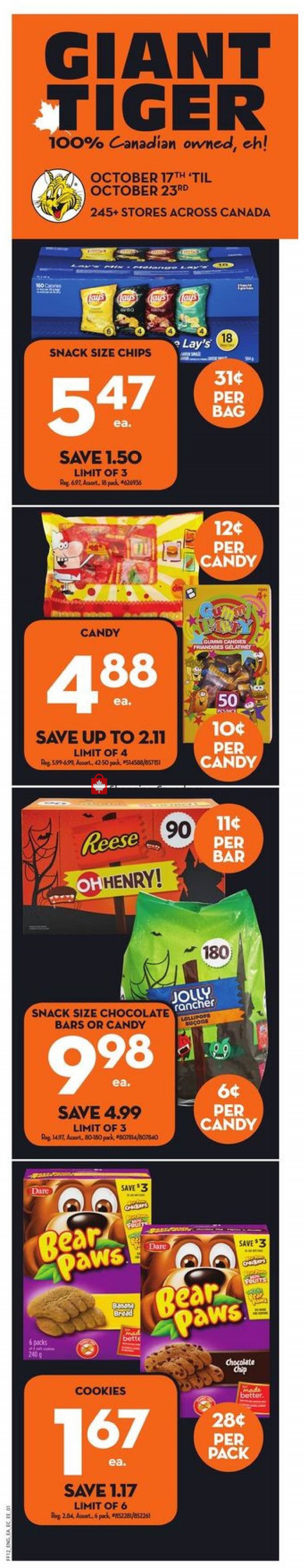 Giant Tiger flyer from Wednesday October 17, 2018 to Tuesday October 23, 2018 - page 1