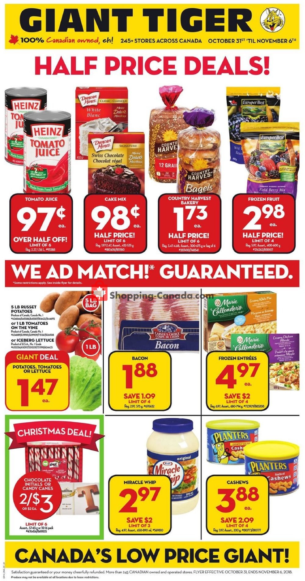 Giant Tiger flyer from Wednesday October 31, 2018 to Tuesday November 6, 2018 - page 1