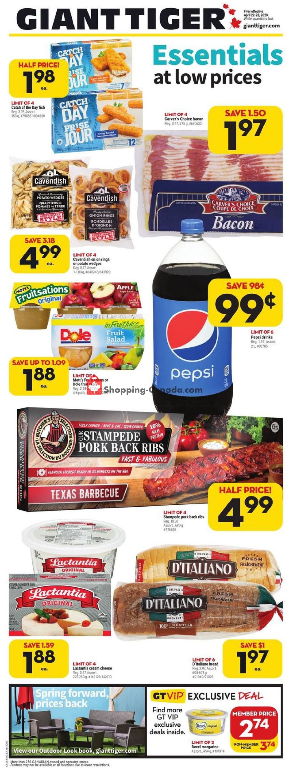 Giant Tiger flyer from Wednesday April 22, 2020 to Tuesday April 28, 2020 - page 1