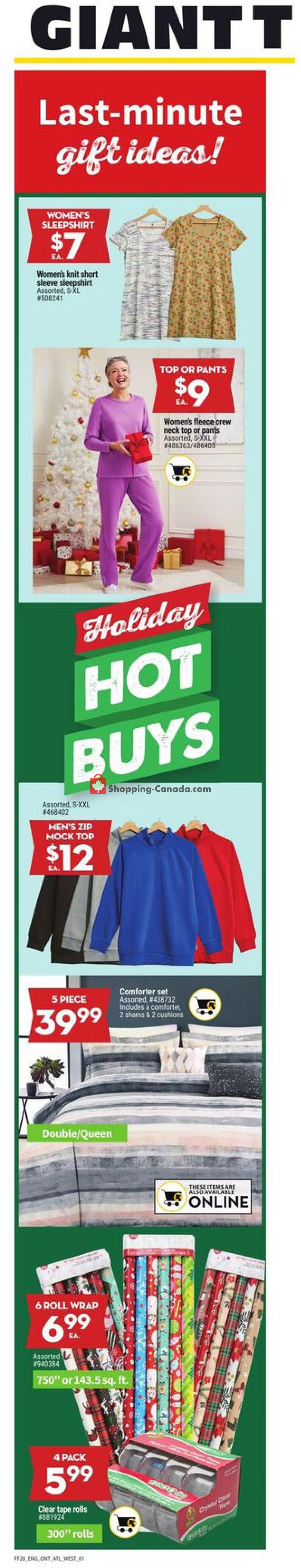 Giant Tiger Canada, flyer (Last Minute Gift Ideas Atlantic