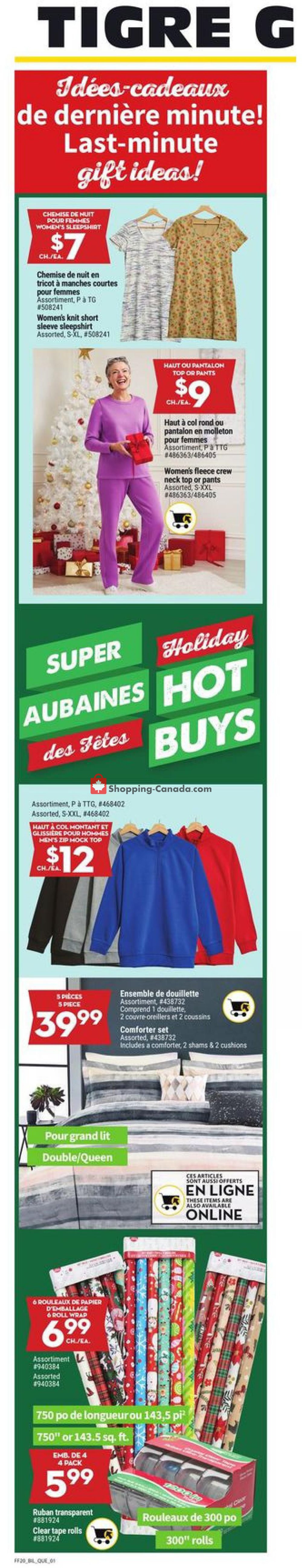 Giant Tiger Canada, flyer (Last Minute Gift Ideas QC) December 16