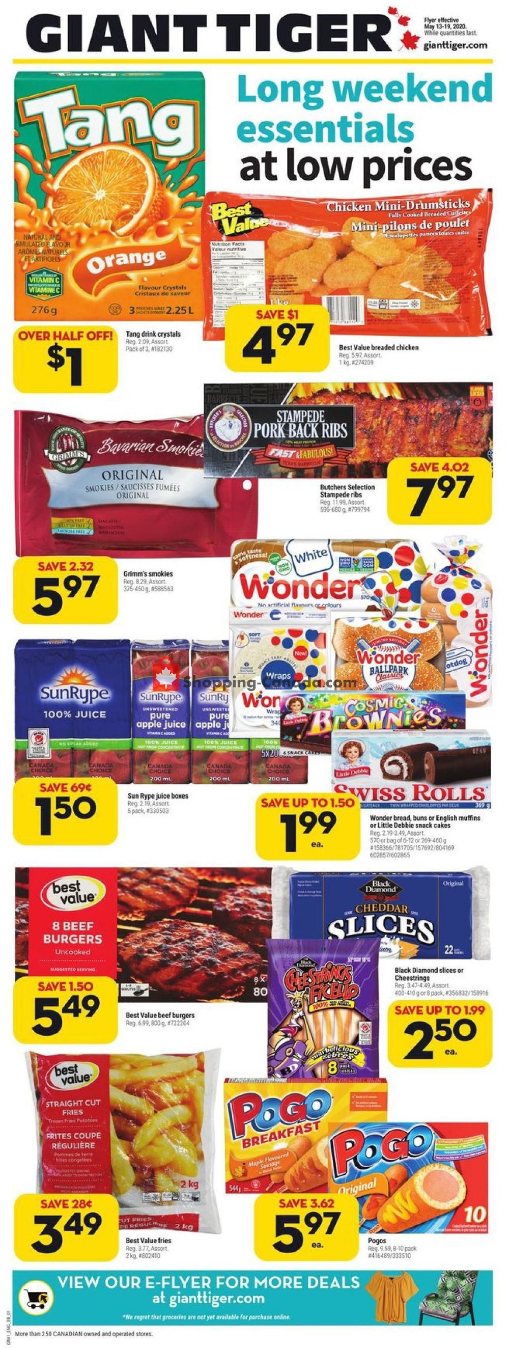 Giant Tiger Canada, flyer (Long Weekend Essentials At Low Prices