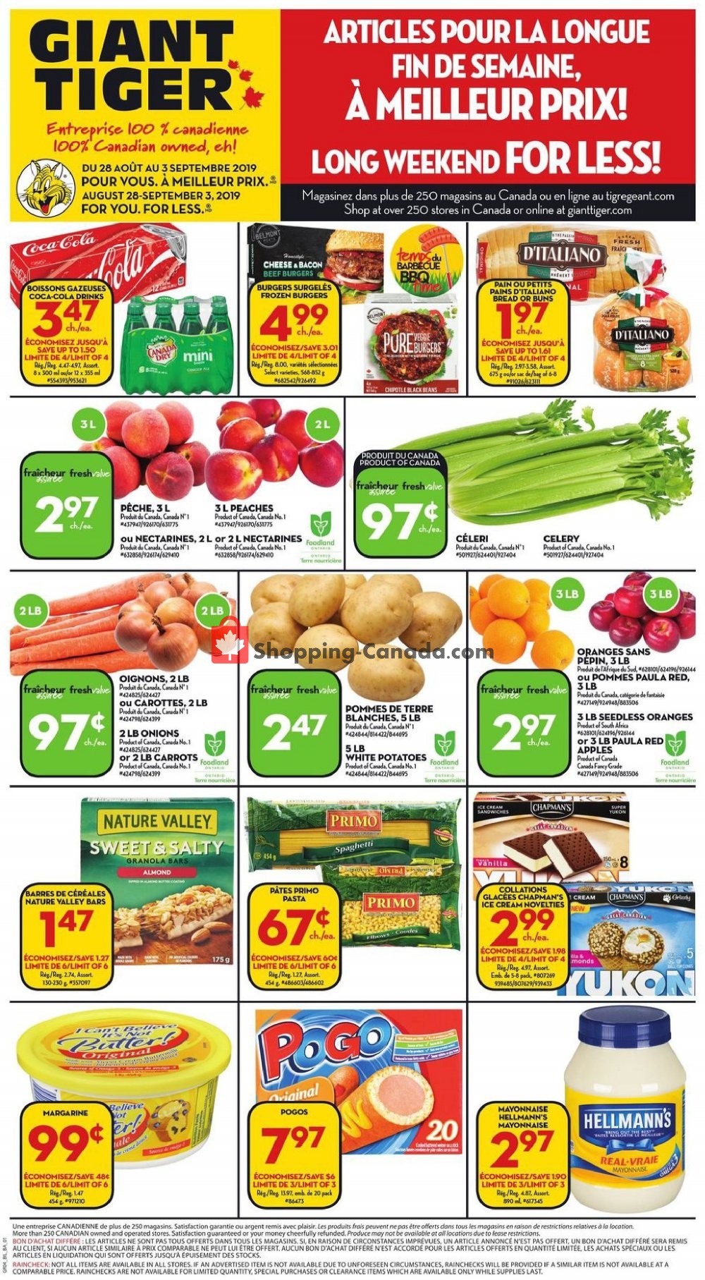 Giant Tiger Canada, flyer (Long Weekend For Less ON) August 28
