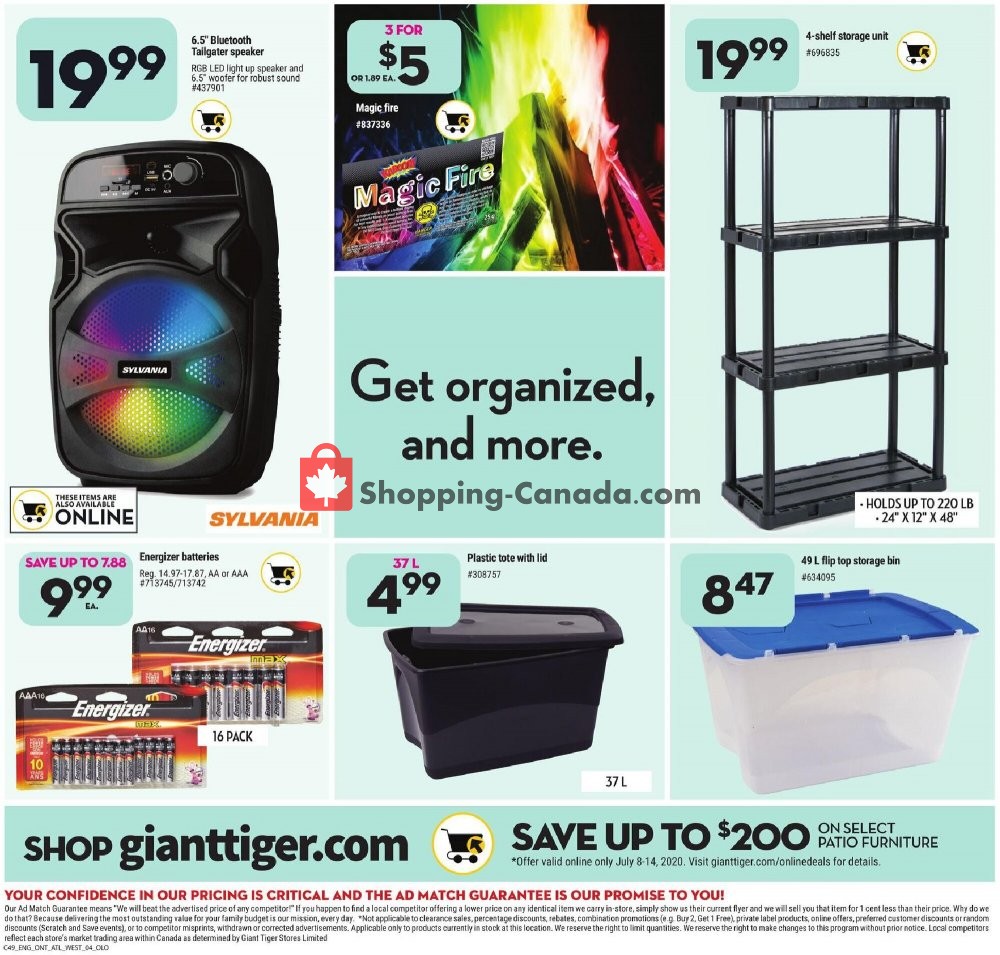 Giant Tiger flyer from Wednesday July 8, 2020 to Tuesday July 14, 2020 - page 10