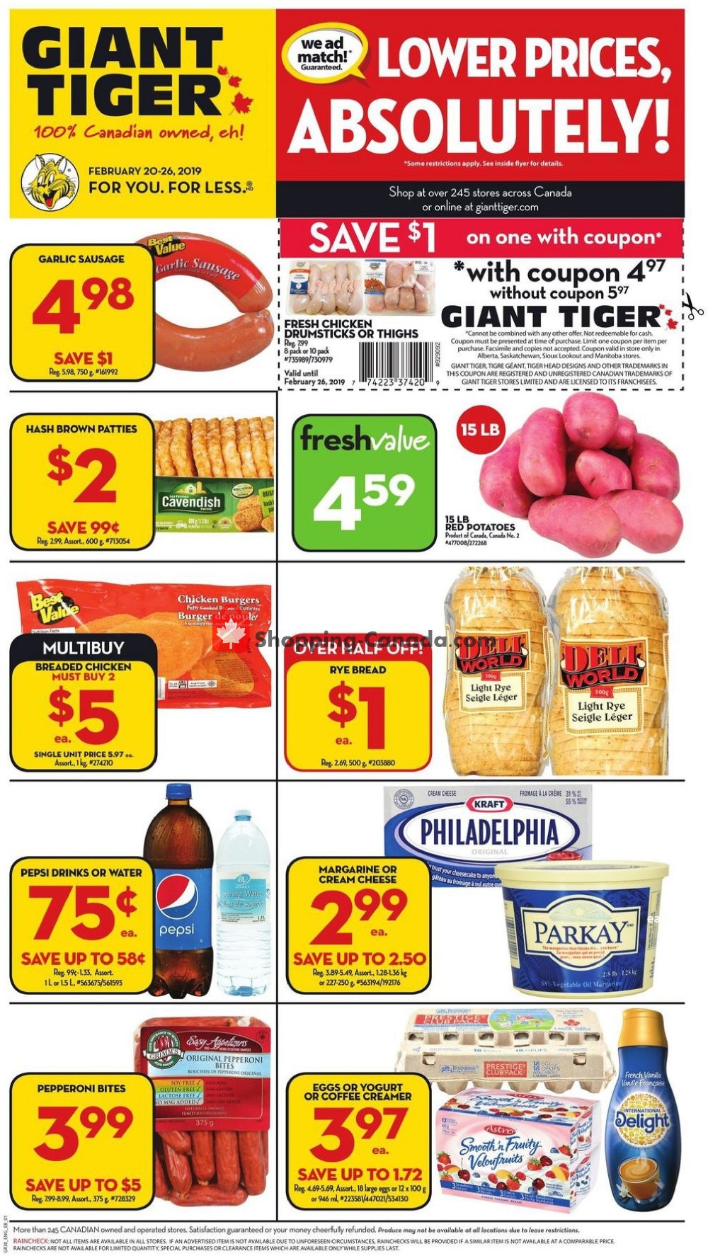 Giant Tiger flyer from Wednesday February 20, 2019 to Tuesday February 26, 2019 - page 1