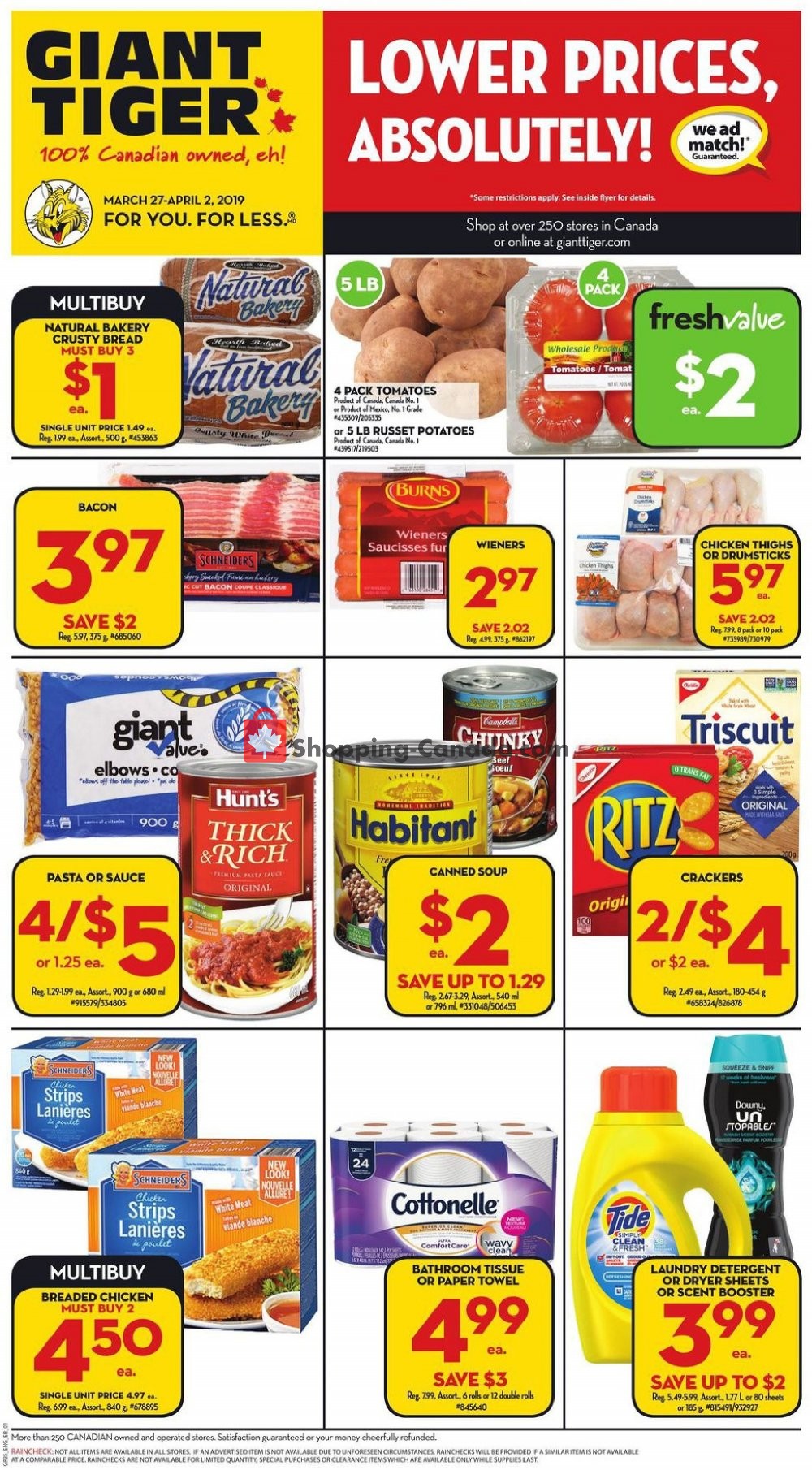 Giant Tiger Canada, flyer (Lower Prices Absolutely West) March 27