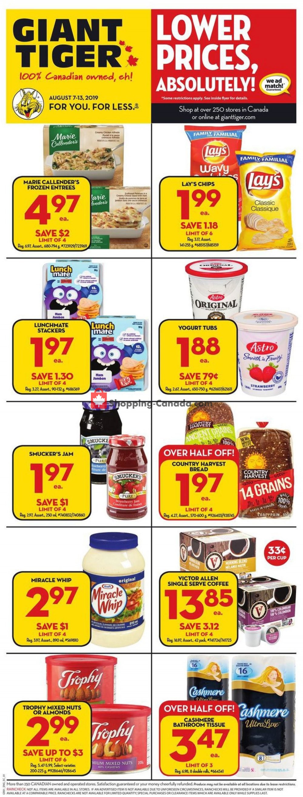 Giant Tiger flyer from Wednesday August 7, 2019 to Tuesday August 13, 2019 - page 3