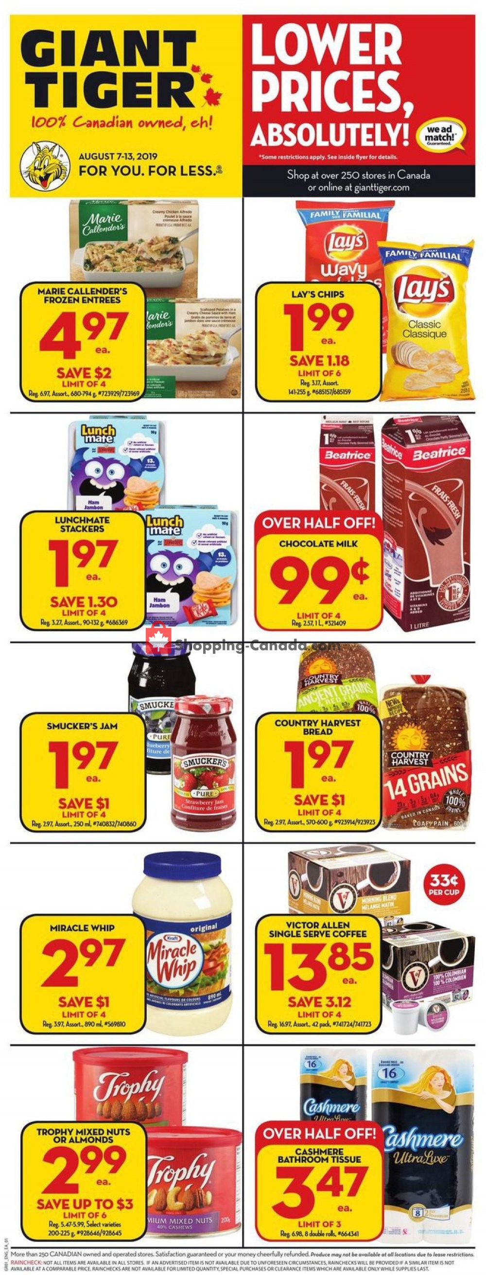 Giant Tiger flyer from Wednesday August 7, 2019 to Tuesday August 13, 2019 - page 3