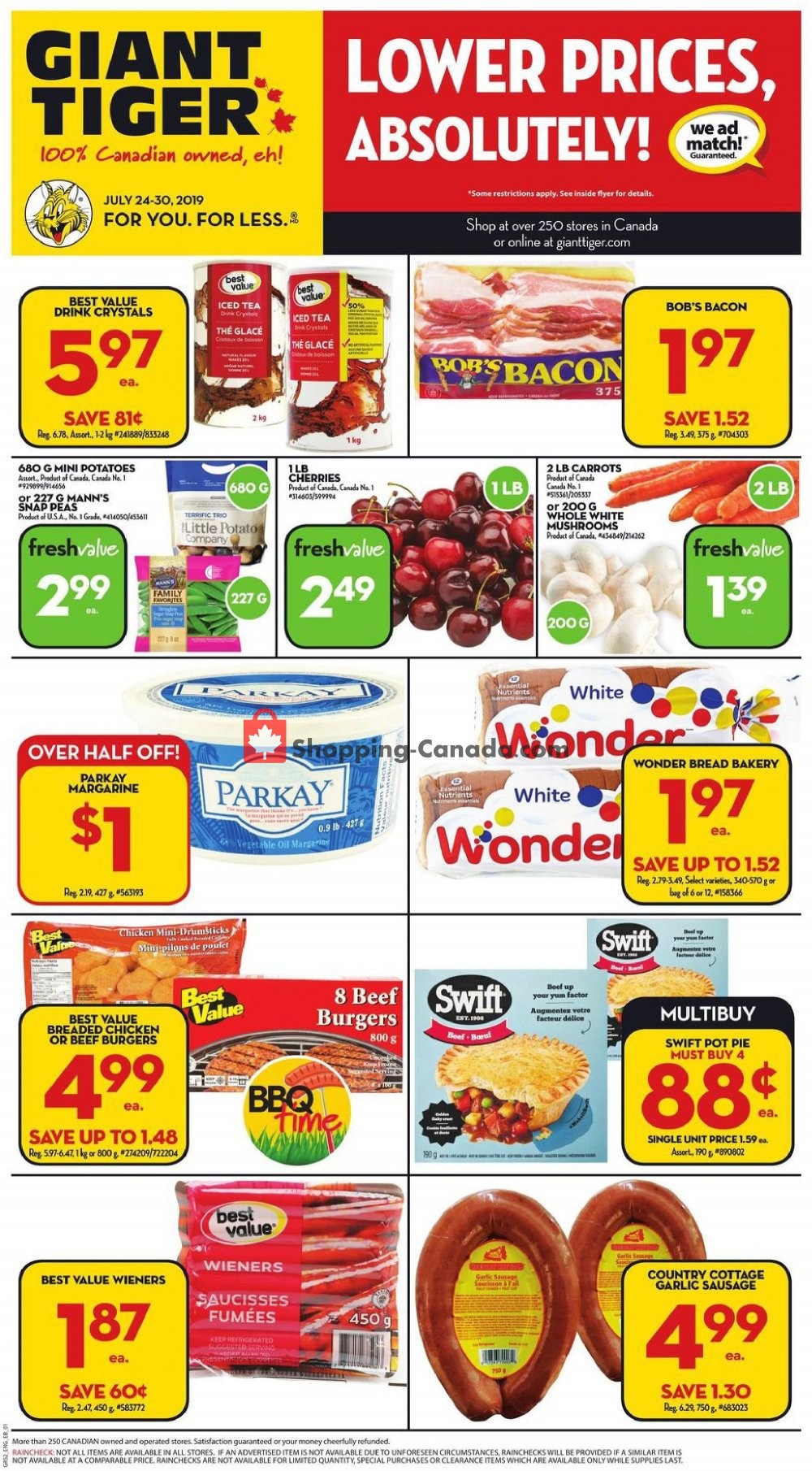 Giant Tiger Canada, flyer (Lower Prices West) July 24 July 30