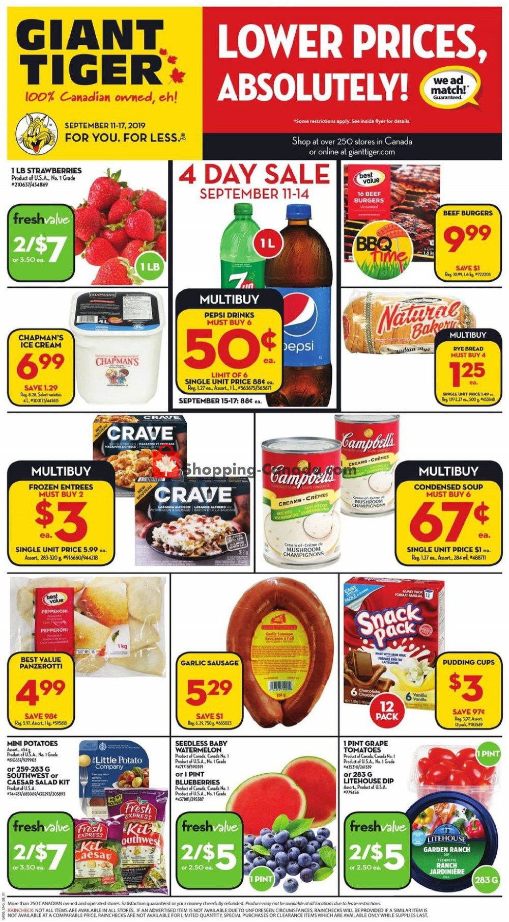 Giant Tiger flyer from Wednesday September 11, 2019 to Tuesday September 17, 2019 - page 1