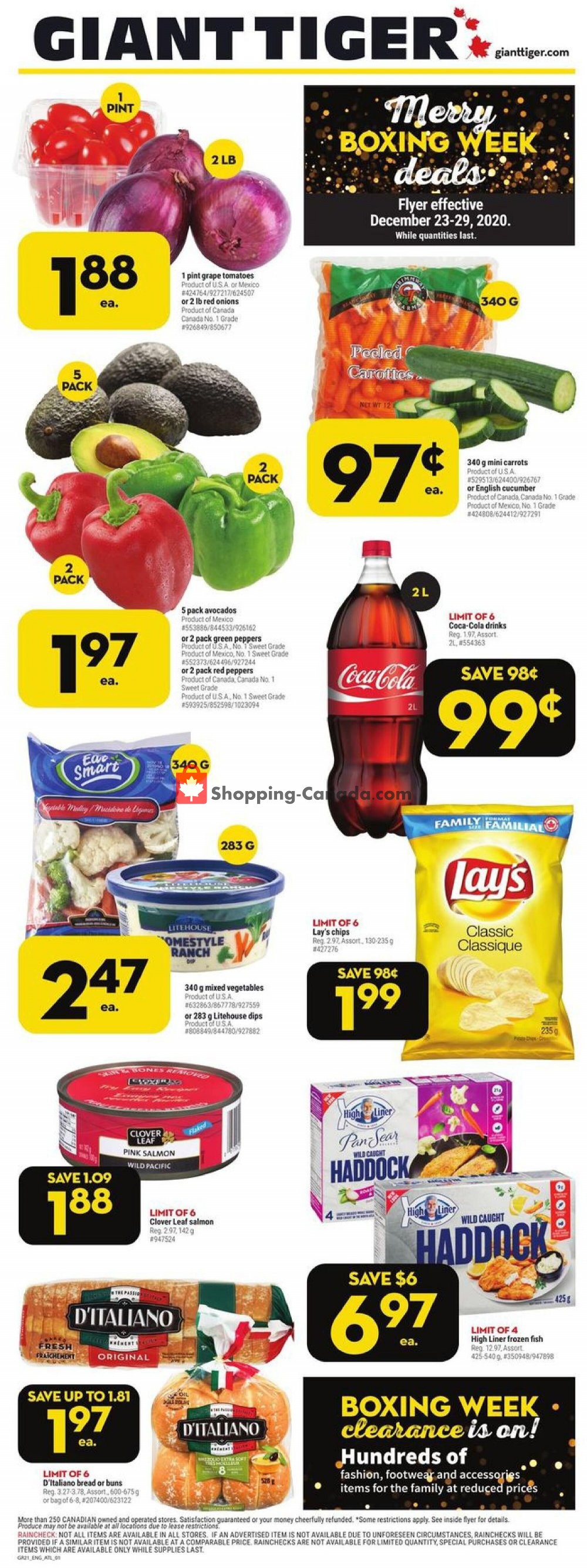Giant Tiger flyer from Wednesday December 23, 2020 to Tuesday December 29, 2020 - page 1