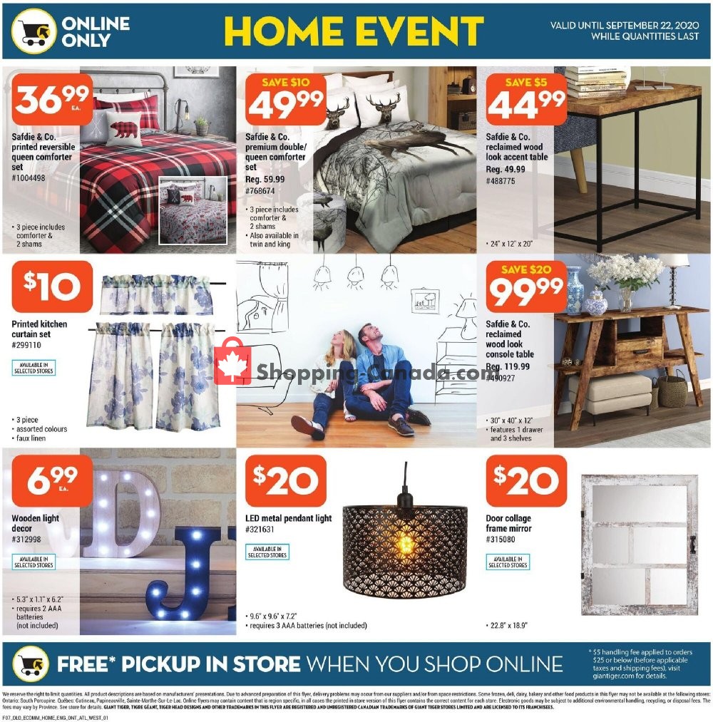 Giant Tiger flyer from Wednesday September 16, 2020 to Tuesday September 22, 2020 - page 7