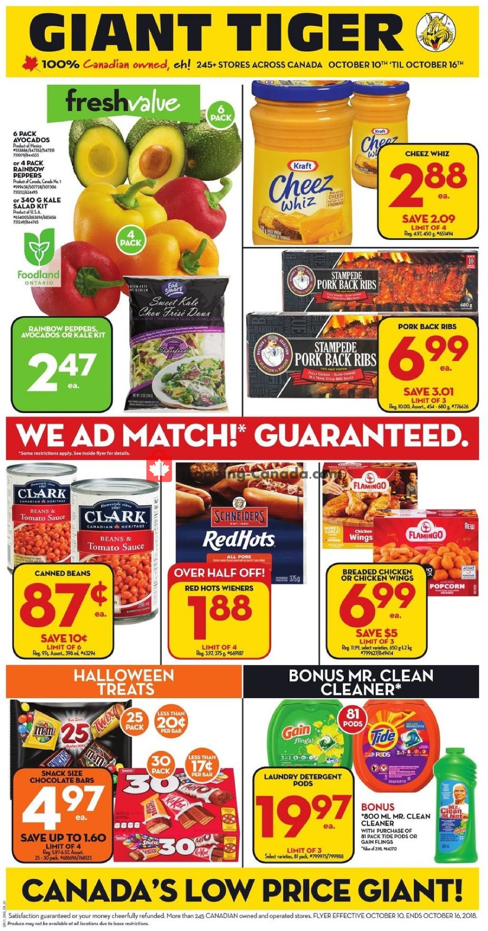 Giant Tiger Canada, flyer (ON) October 10 October 16, 2018