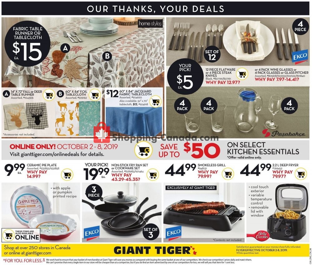 Giant Tiger flyer from Wednesday October 2, 2019 to Tuesday October 8, 2019 - page 16