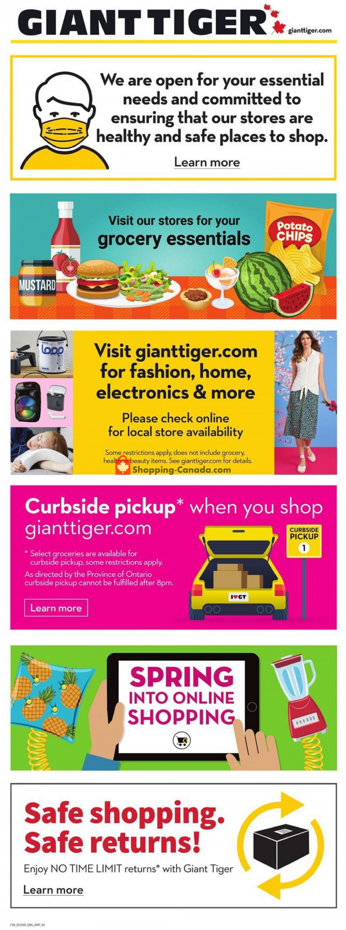 Giant Tiger flyer from Wednesday May 5, 2021 to Tuesday May 11, 2021 - page 1