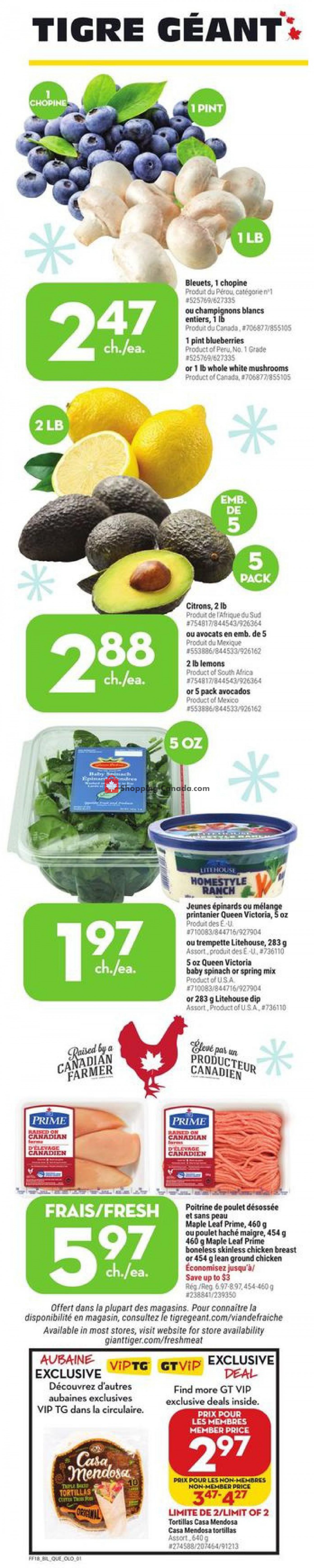 Giant Tiger Canada, flyer (Special Offer QC) December 1 December