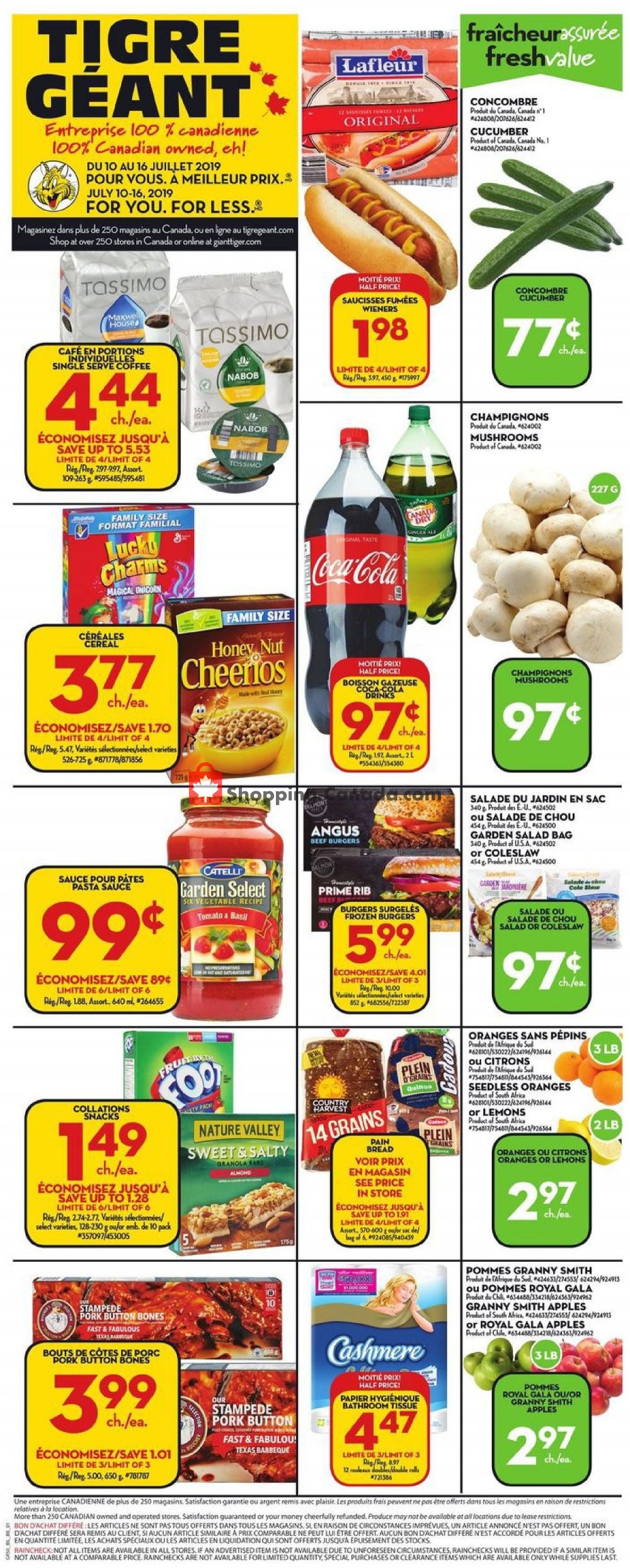 Giant Tiger flyer from Wednesday July 10, 2019 to Tuesday July 16, 2019 - page 1