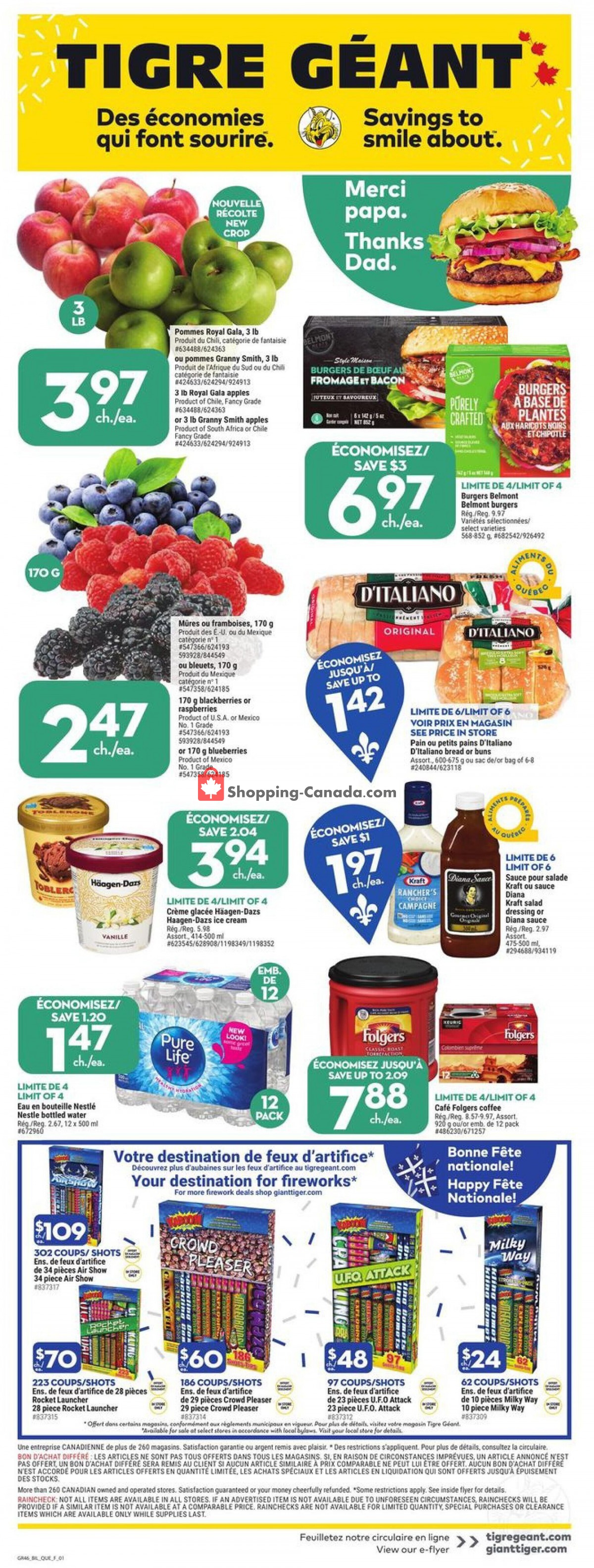 Giant Tiger Canada, flyer (Special Offer QC) June 15 June 21