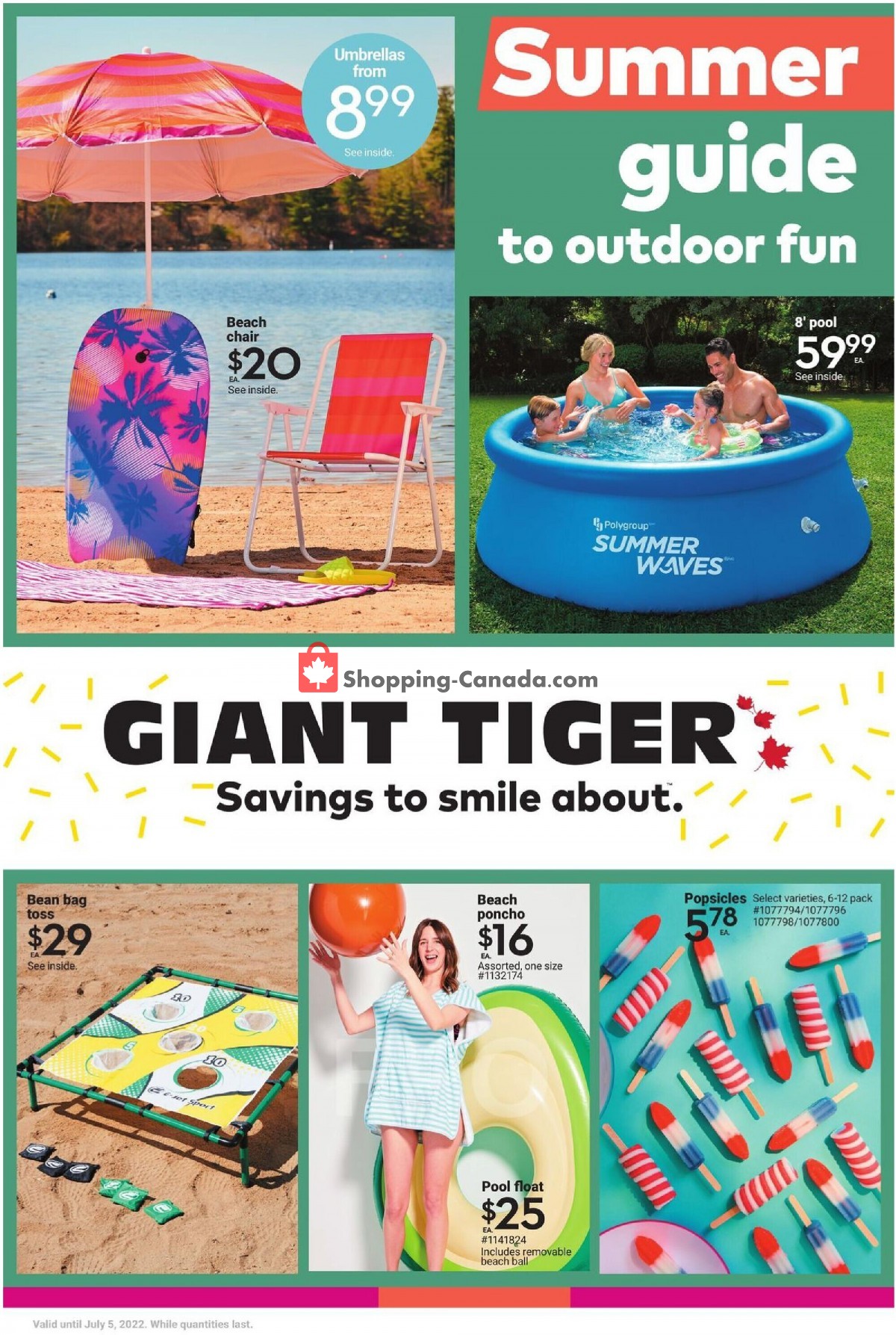 Giant Tiger flyer from Wednesday June 22, 2022 to Tuesday July 5, 2022 - page 1
