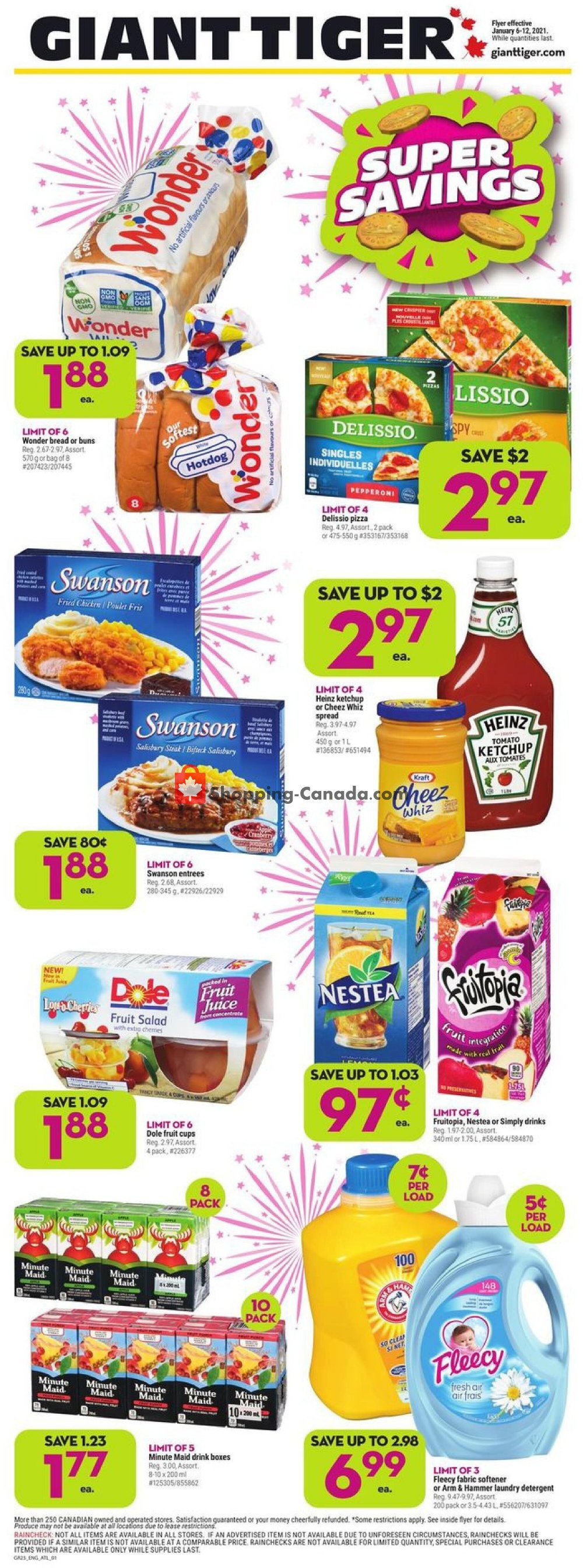Giant Tiger Canada, flyer (Super Savings Atlantic) January 6